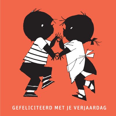 Fiep Westendorp | Verjaardagskaart | Jip en Janneke | Rood