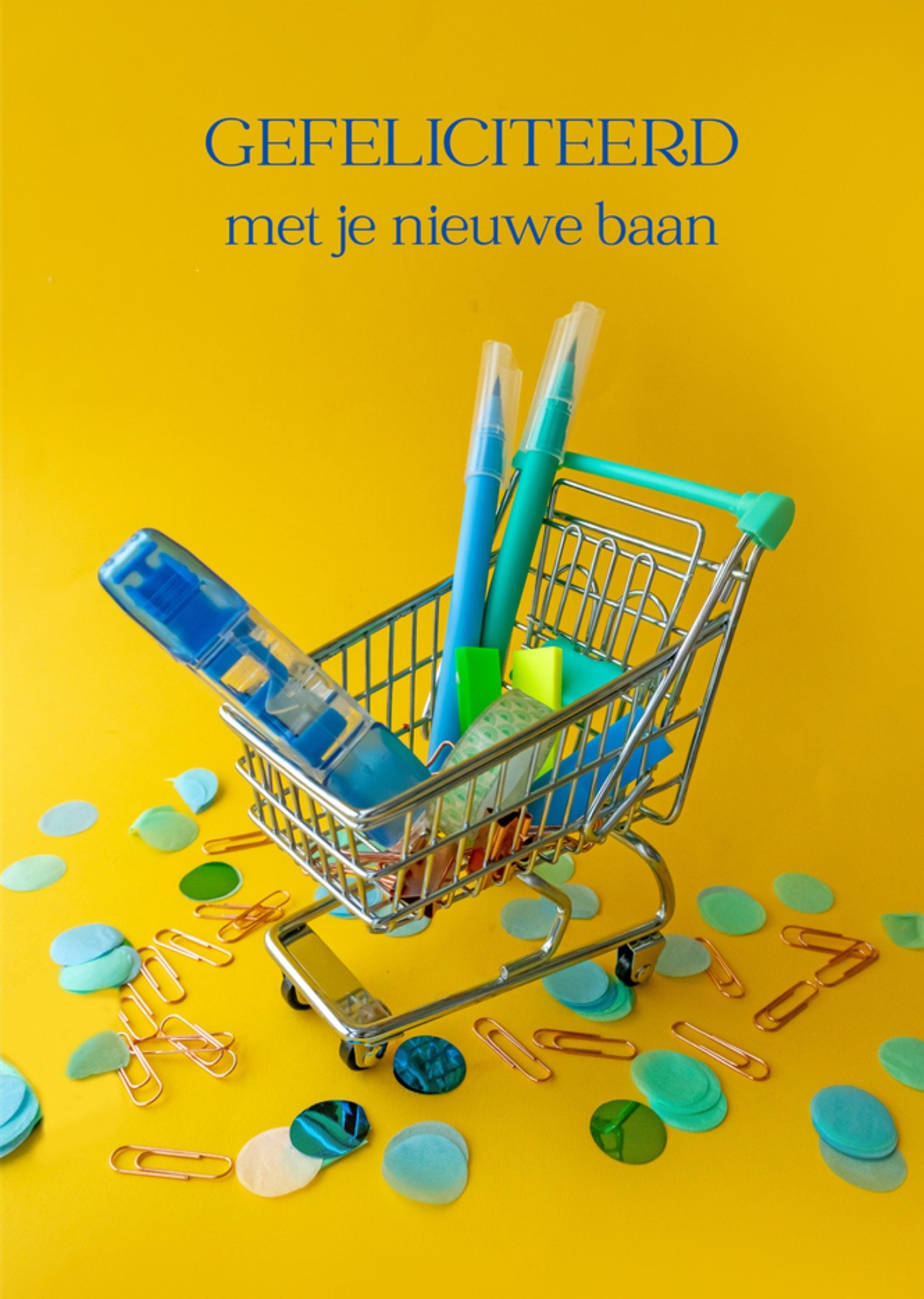 Nieuwe baan kaart Gefeliciteerd Kaart Photoflash