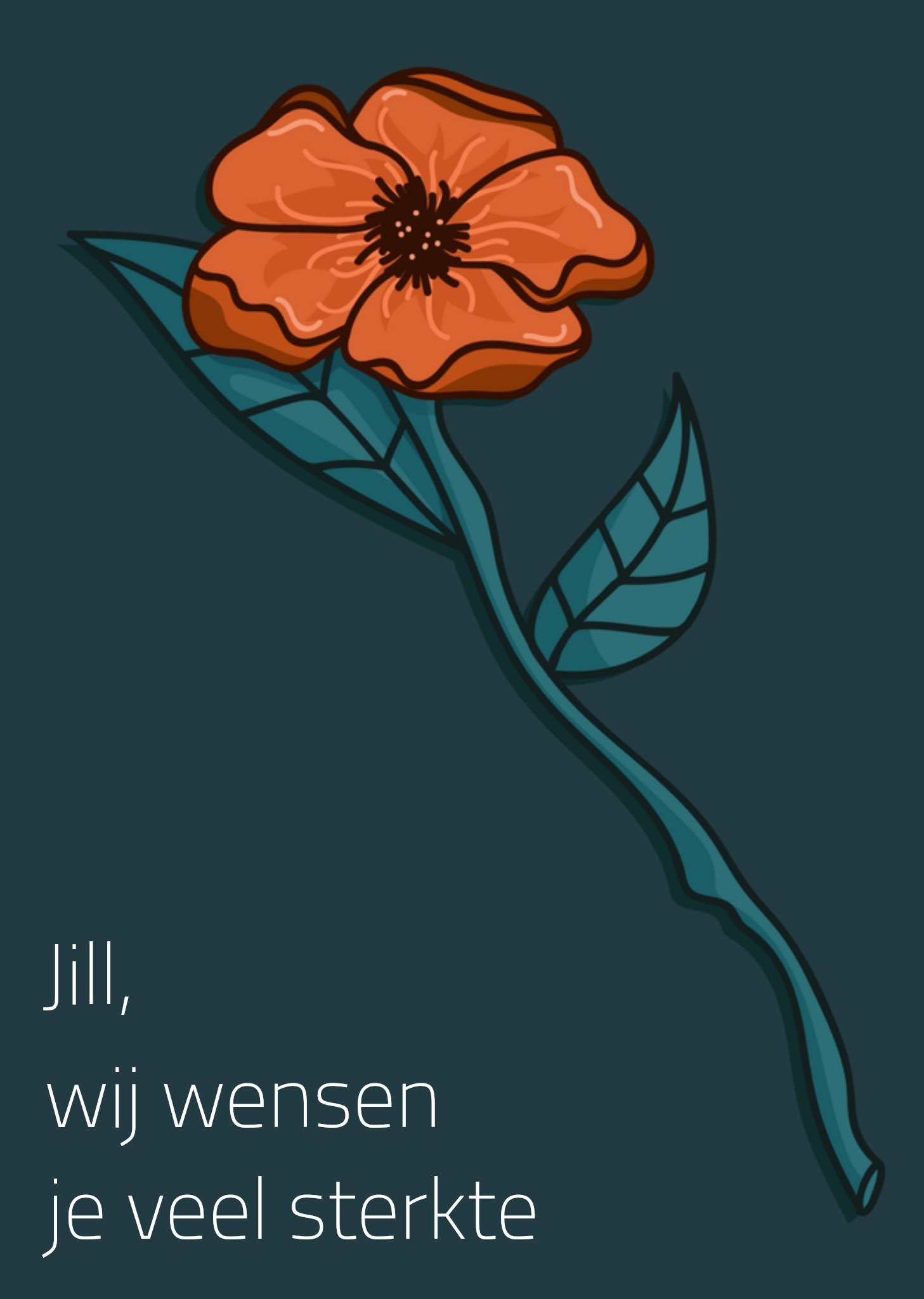 Condoleancekaart met naam Kaart Greetz