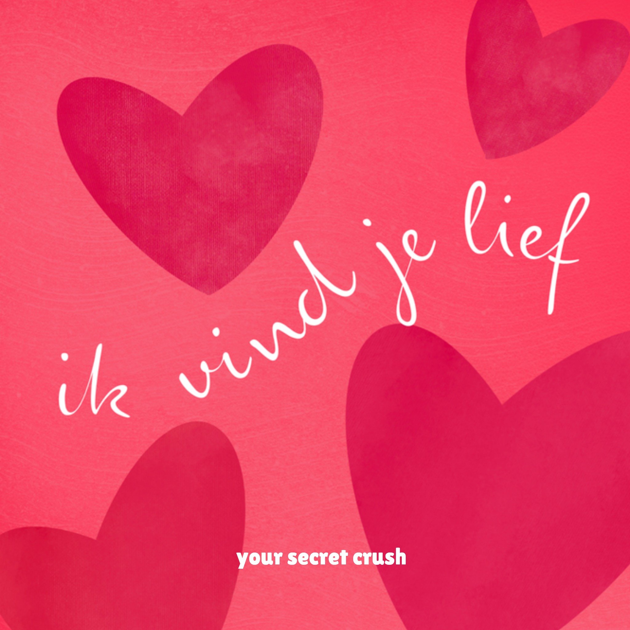 Greetz Valentijnskaart secret crush Vierkant