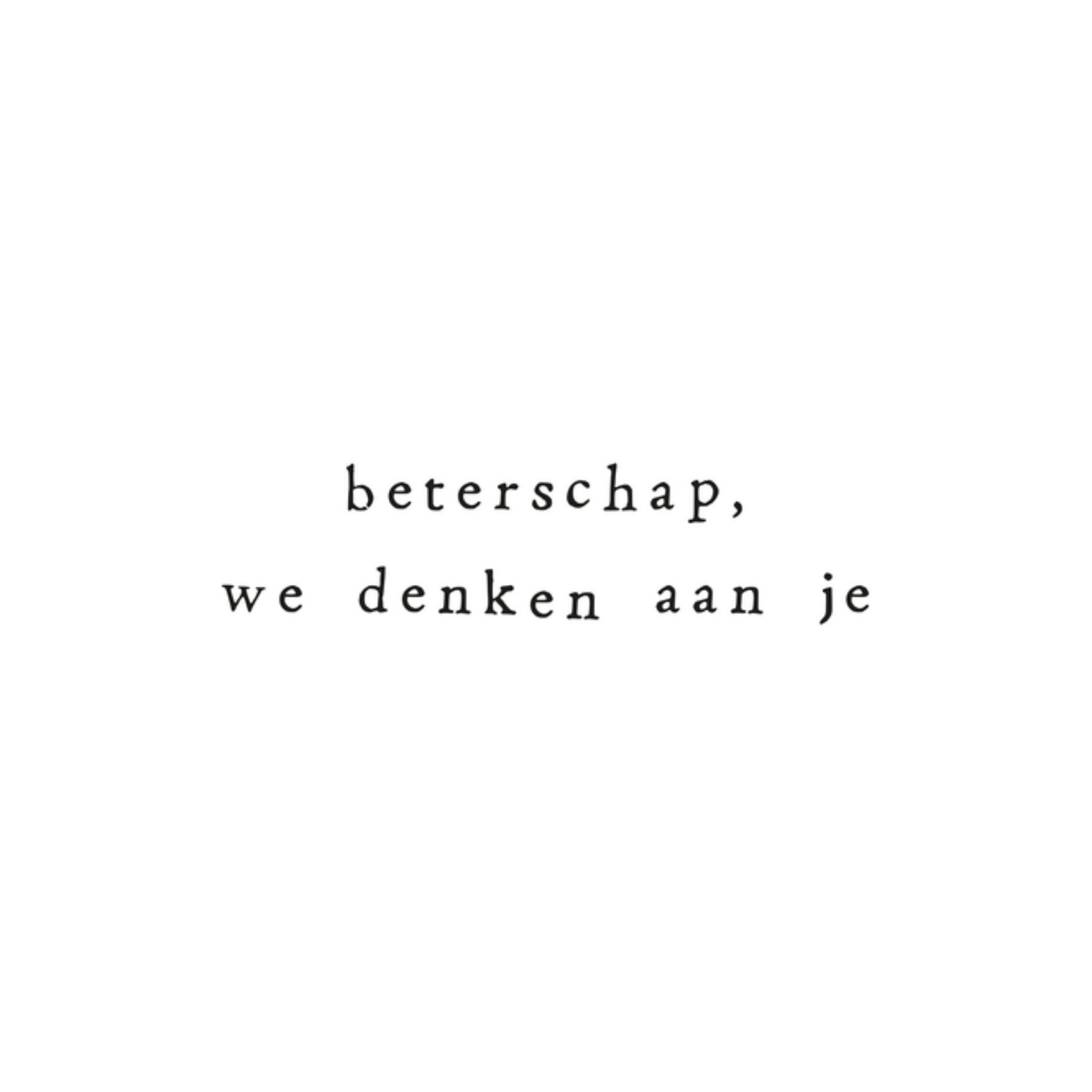 Beterschapskaart We denken aan je Vierkante Kaart IKPAKJEIN