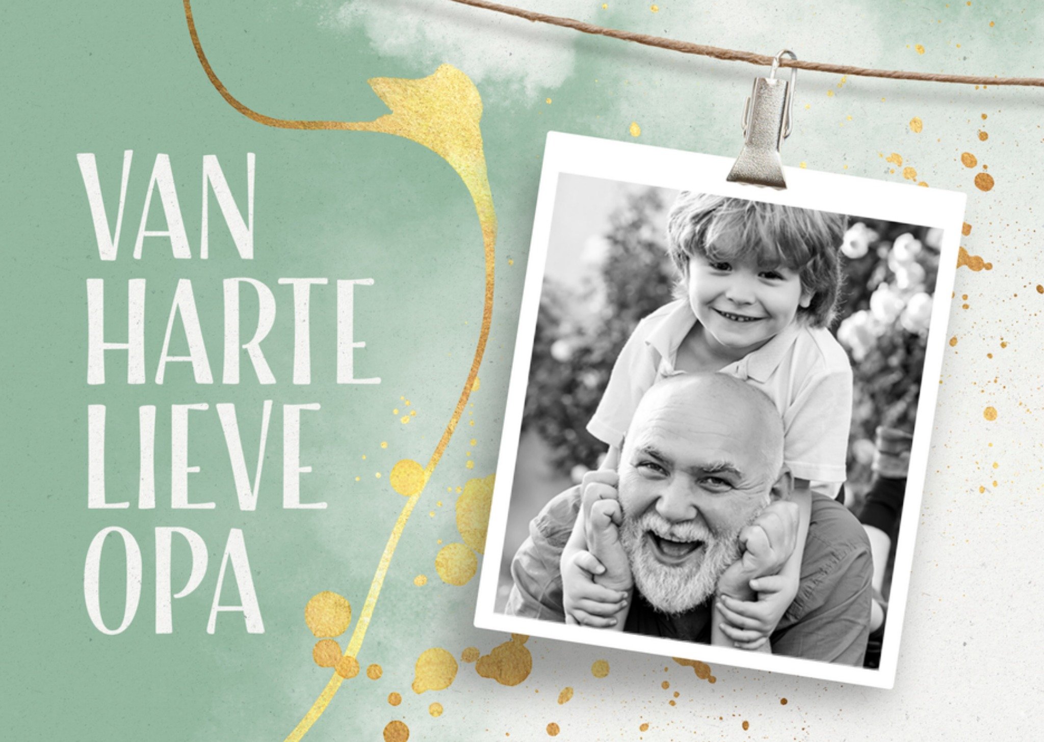 Verjaardag Opa Foto Kaart Luckz
