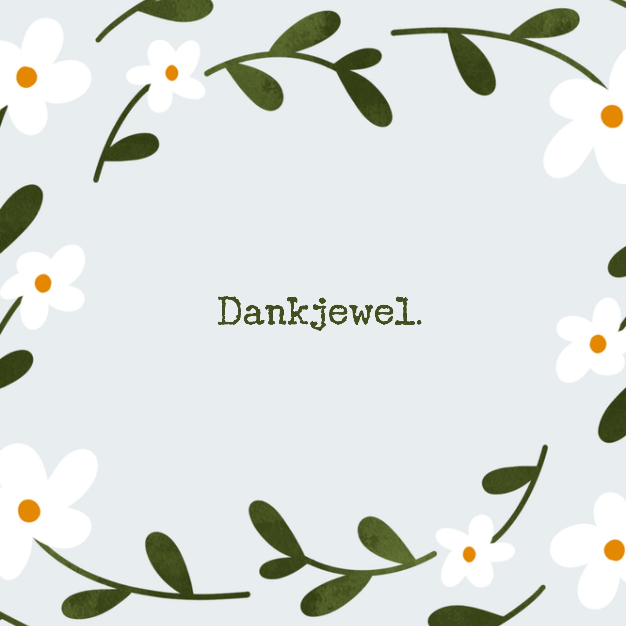 Greetz Bedanktkaart Bloemen Vierkant