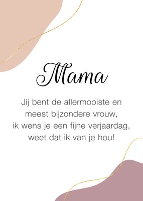 Verjaardagskaart | Tekst | Mama