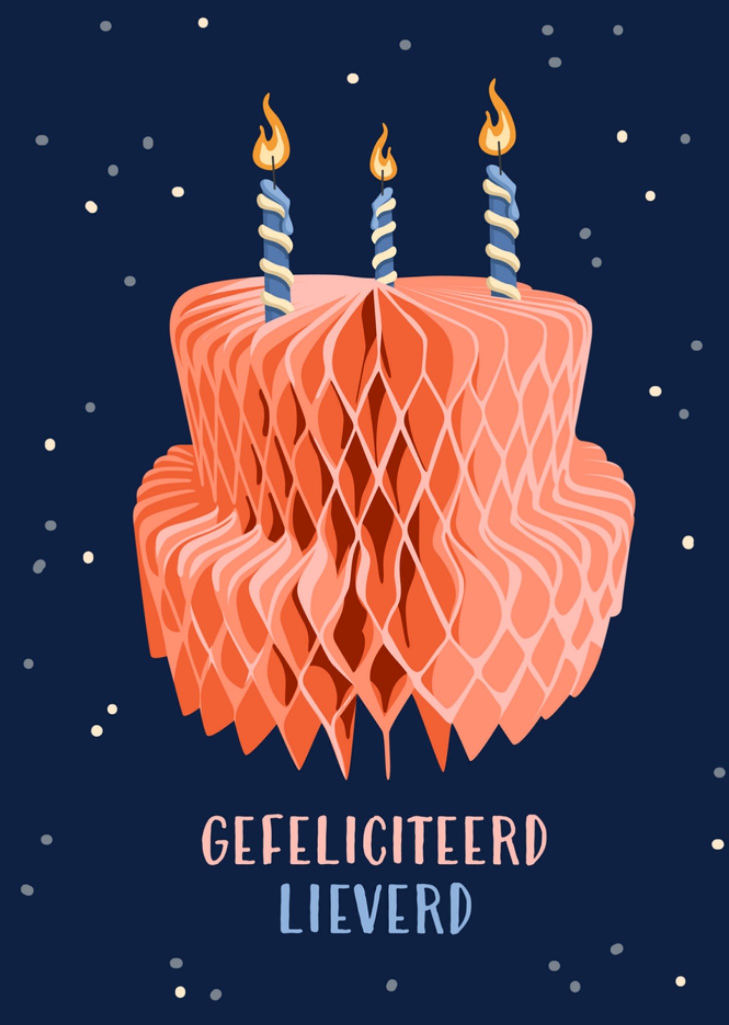 Verjaardagskaart Taart Illustratie Kaart Greetz
