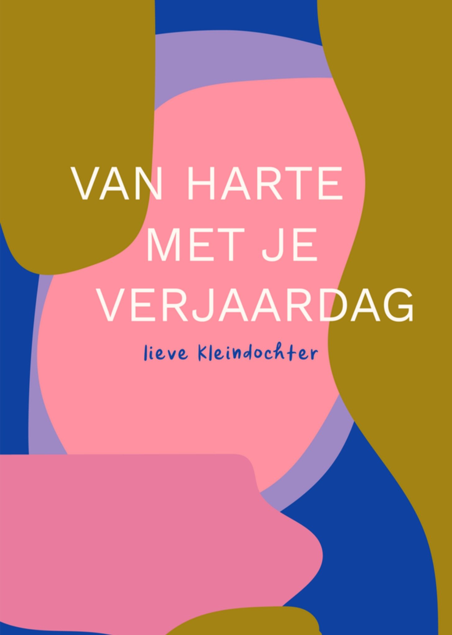 Verjaardagskaart Kleurrijk Lieve kleindochter Greetz