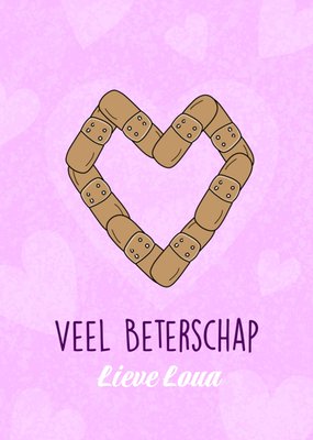 Liefs Jansje | Beterschapskaart | Pleisters