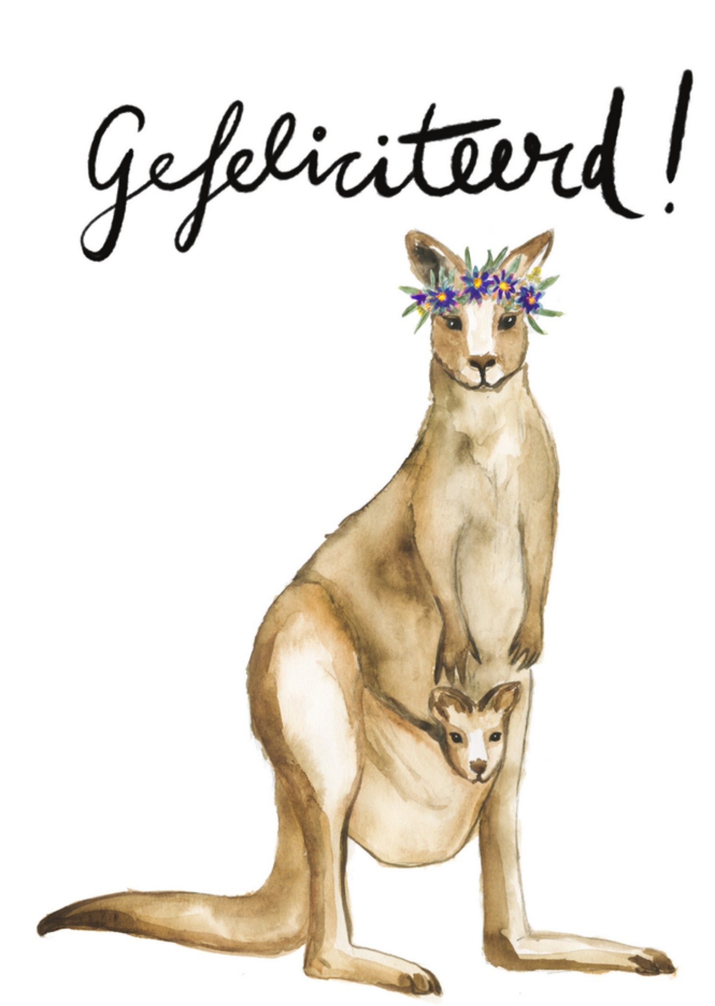 Marie Bodie Verjaardag Kangaroe Kaart Marie Bodié