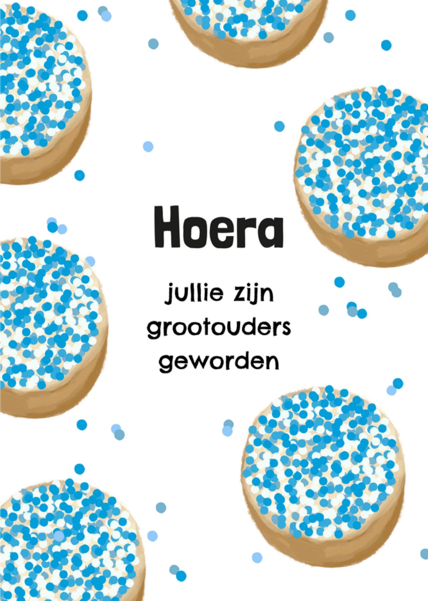 Geboortekaart Hoera Grootouders Beschuit Kaart Greetz