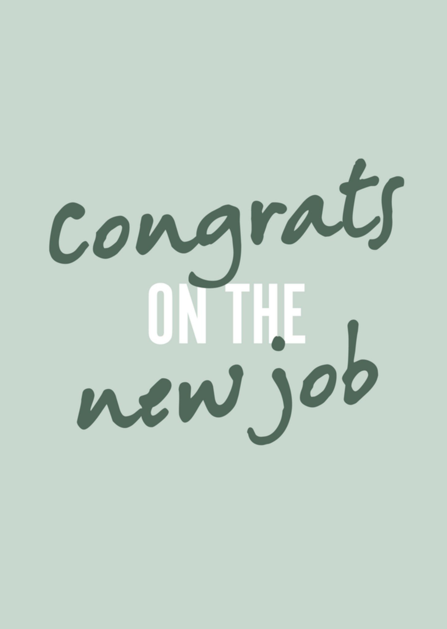 Greetz Nieuwe baan congrats Standard Card
