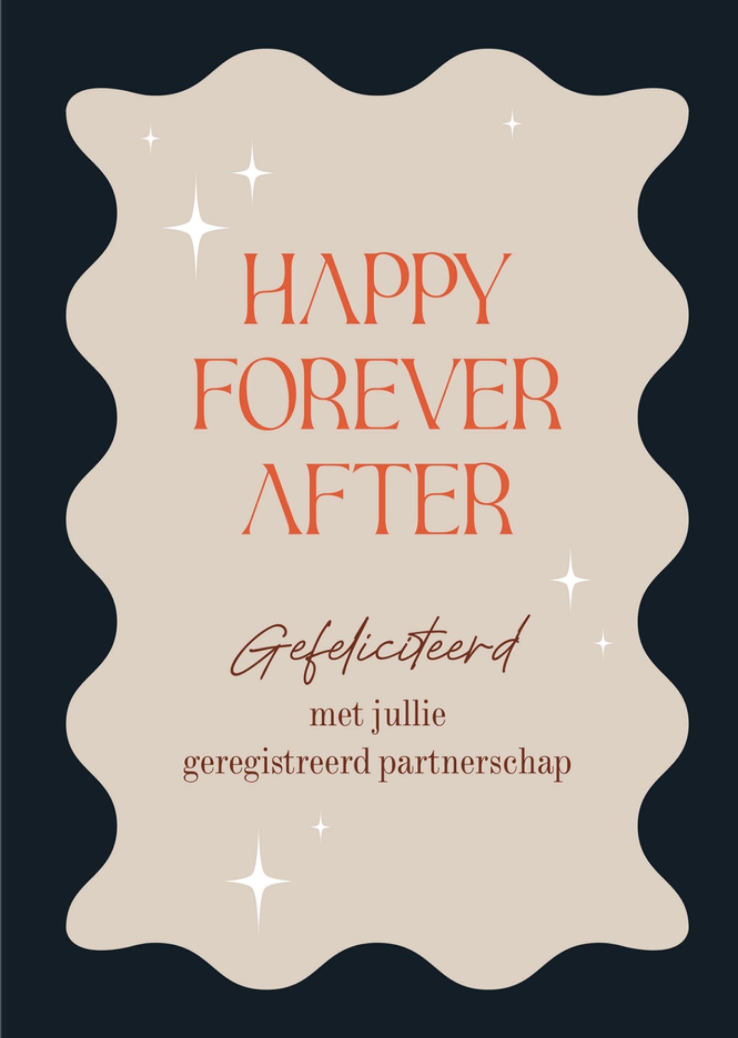 Huwelijkskaart Geregistreerd Partnerschap Happy forever after Kaart Greetz