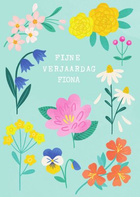 Greetz | Verjaardagskaart | floral | met naam