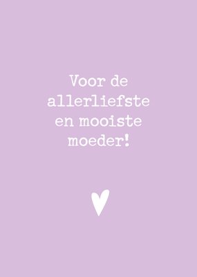 Greetz | Moederdagkaart | allerliefste moeder