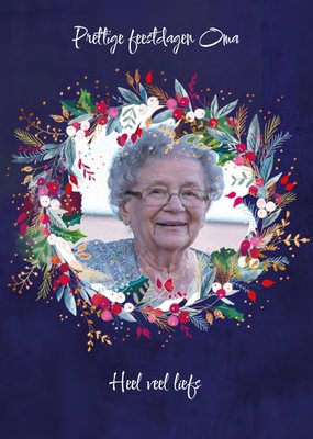 Ling Design | Kerstkaart | krans | oma