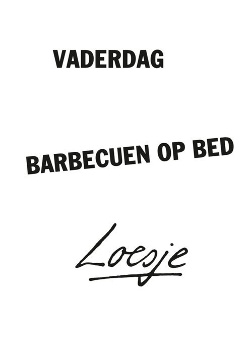 Loesje | Vaderdagkaart | barbecuen