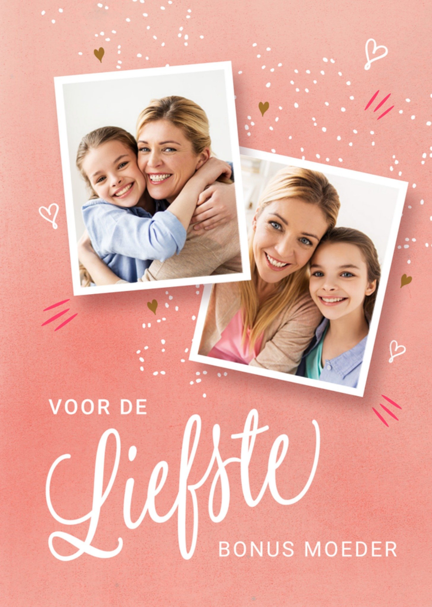 Moederdagkaart fotokaart bonusmoeder Kaart Luckz