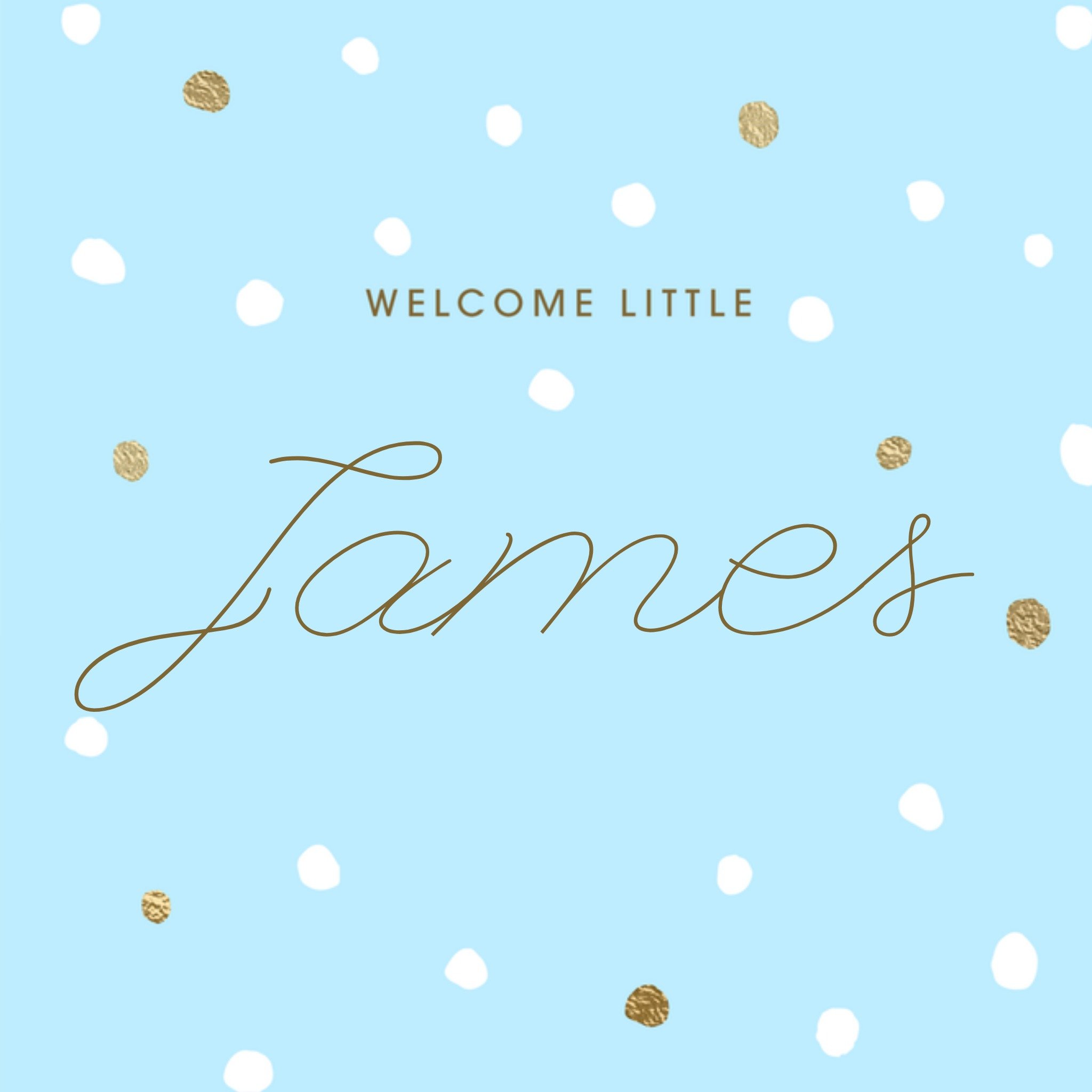 Geboortekaart Met eigen naam Vierkante Kaart Luckz