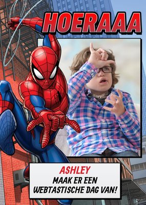 Marvel Spider-Man Maak Er Een Webtastische Dag Van Foto Upload Kaart