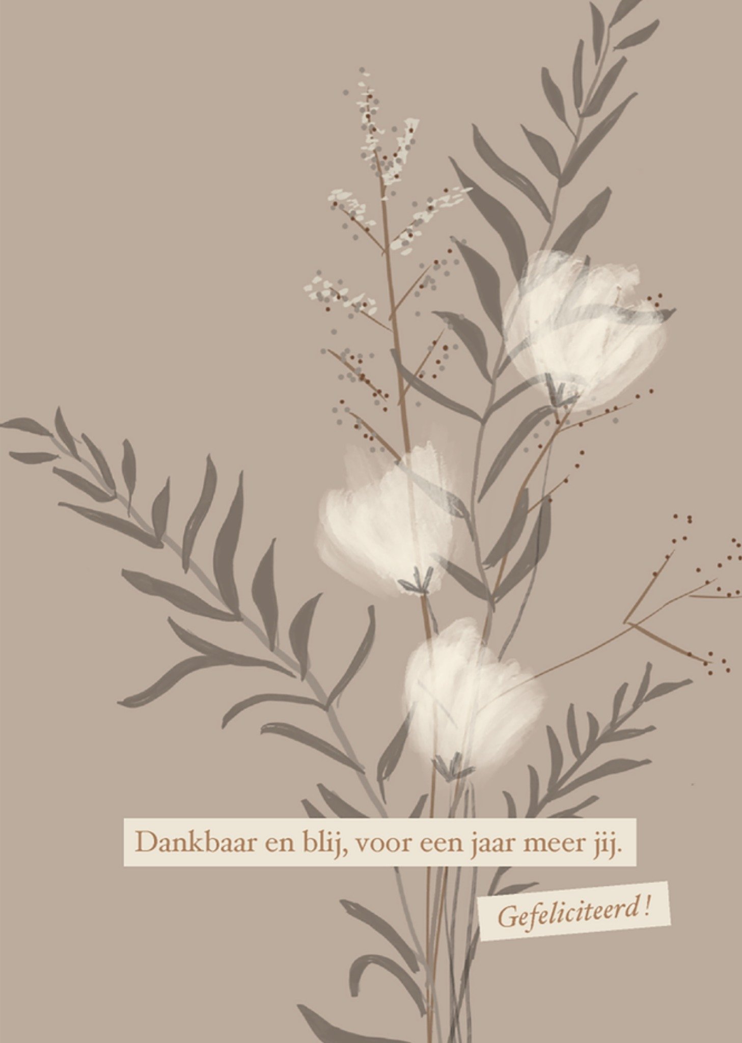 Dagelijkse Broodkruimels Verjaardagskaart Dankbaar en blij Kaart Dagelijksebroodkruimels