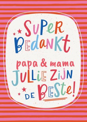 Dotty Black | Bedankkaart | papa en mama