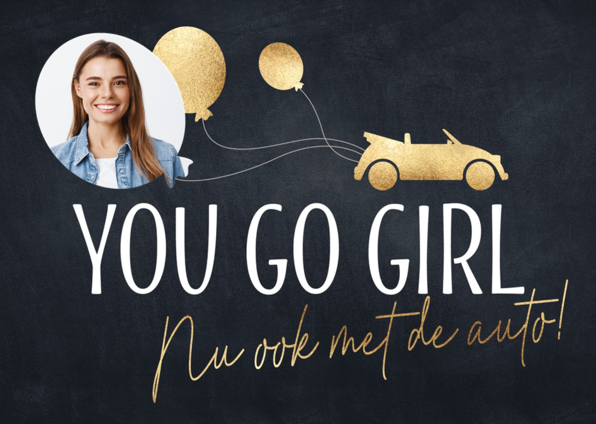 Geslaagd kaart Rijbewijs Ballonnen Kaart Luckz