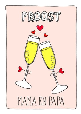 Sandysign | Jubileum kaart | Proost Mama en Papa