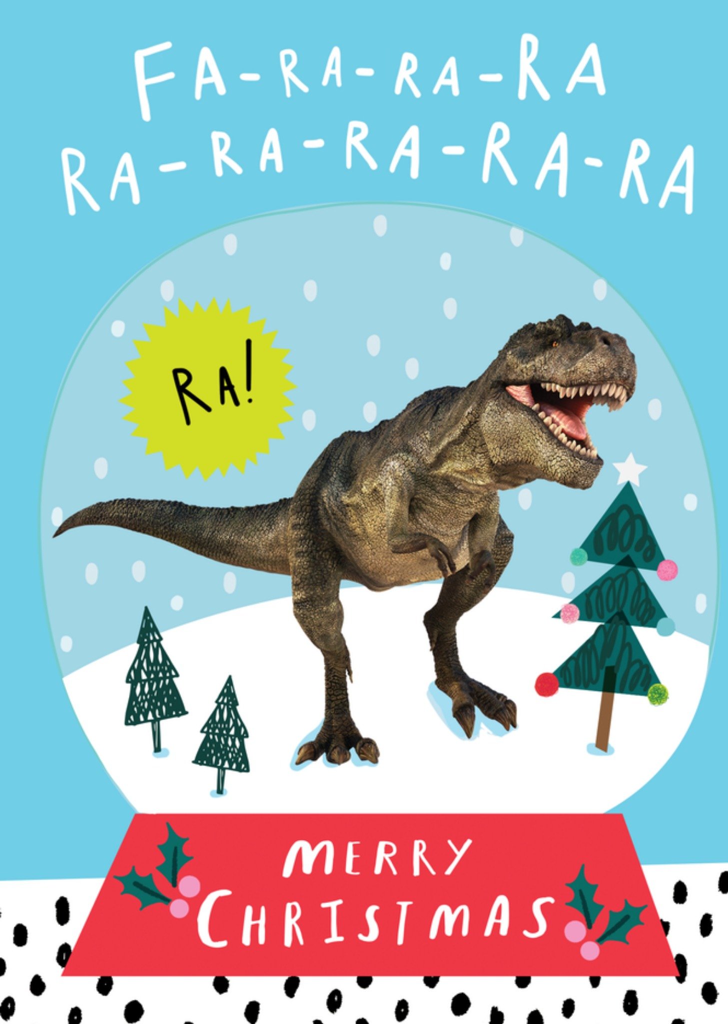 Kerstkaart dinosaurus The Natural History Museum