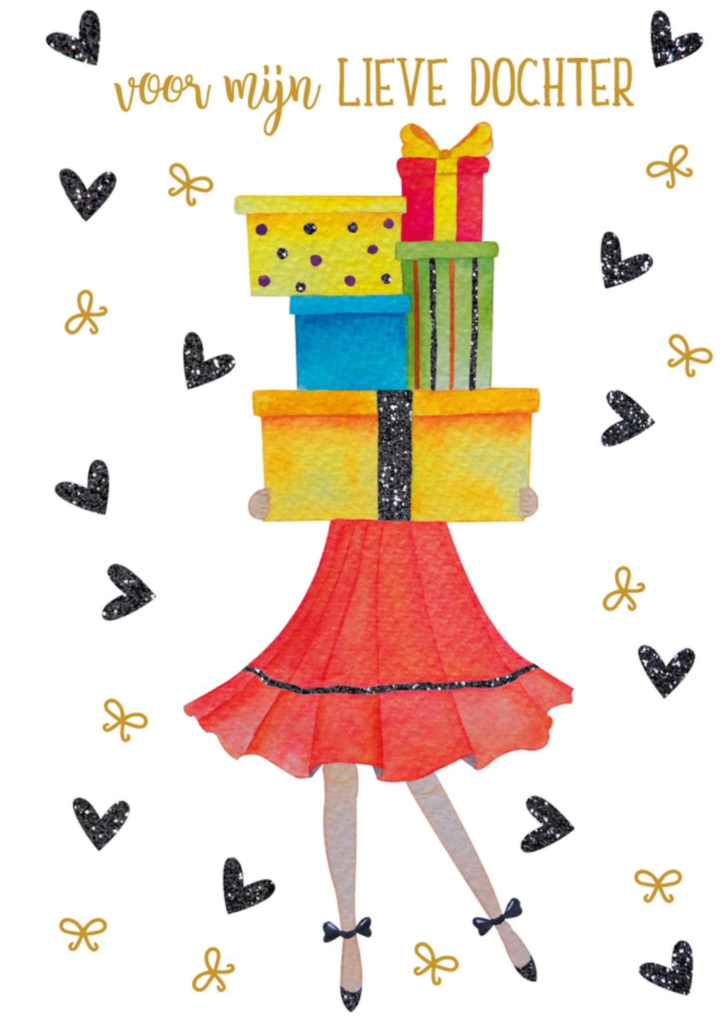 Verjaardagskaart Lieve dochter Kaart Paperclip