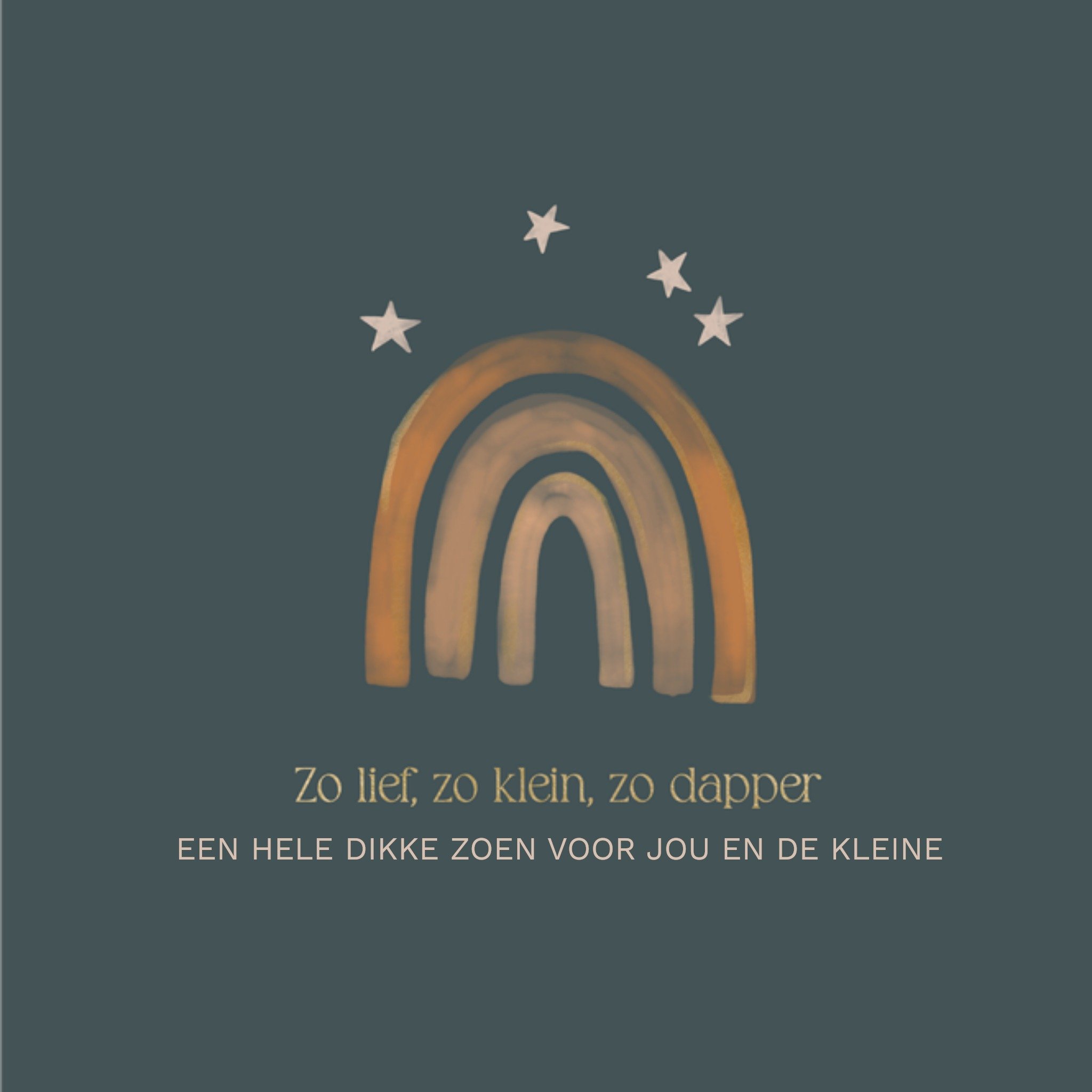 Greetz Geboortekaart Moeilijke momenten Regenboog Vierkant