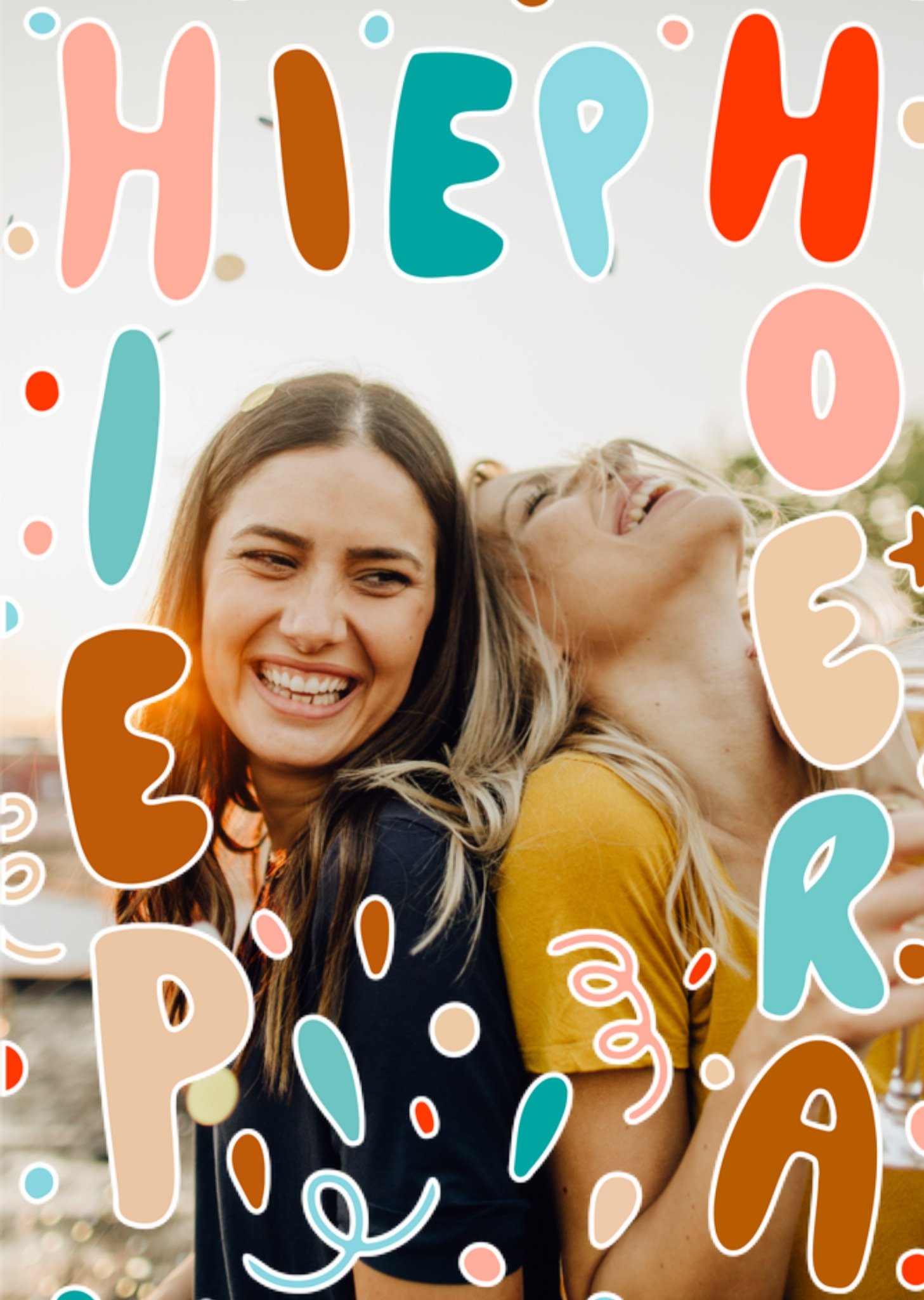 Verjaardagskaart Met foto Hiep Hiep Hoera Greetz