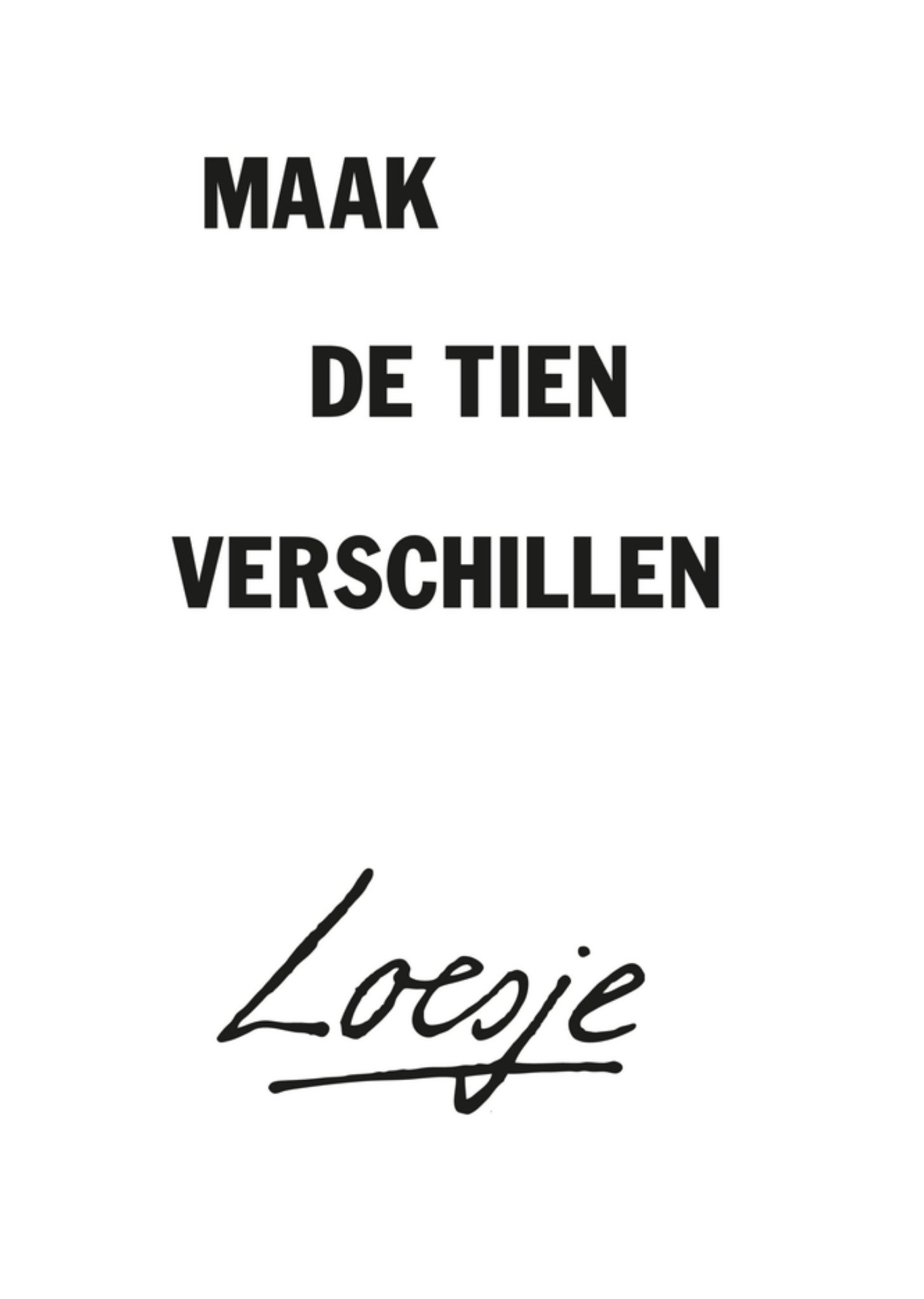 Maak de tien verschillen Kaart Loesje