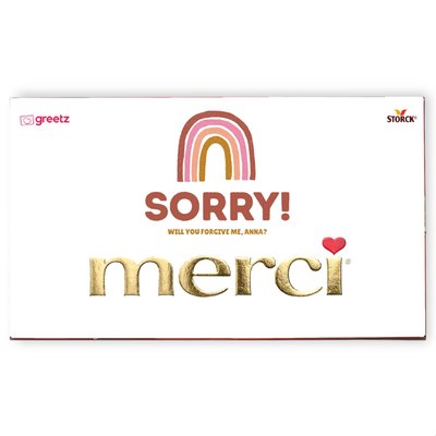 Merci | Sorry met eigen tekst | 400g