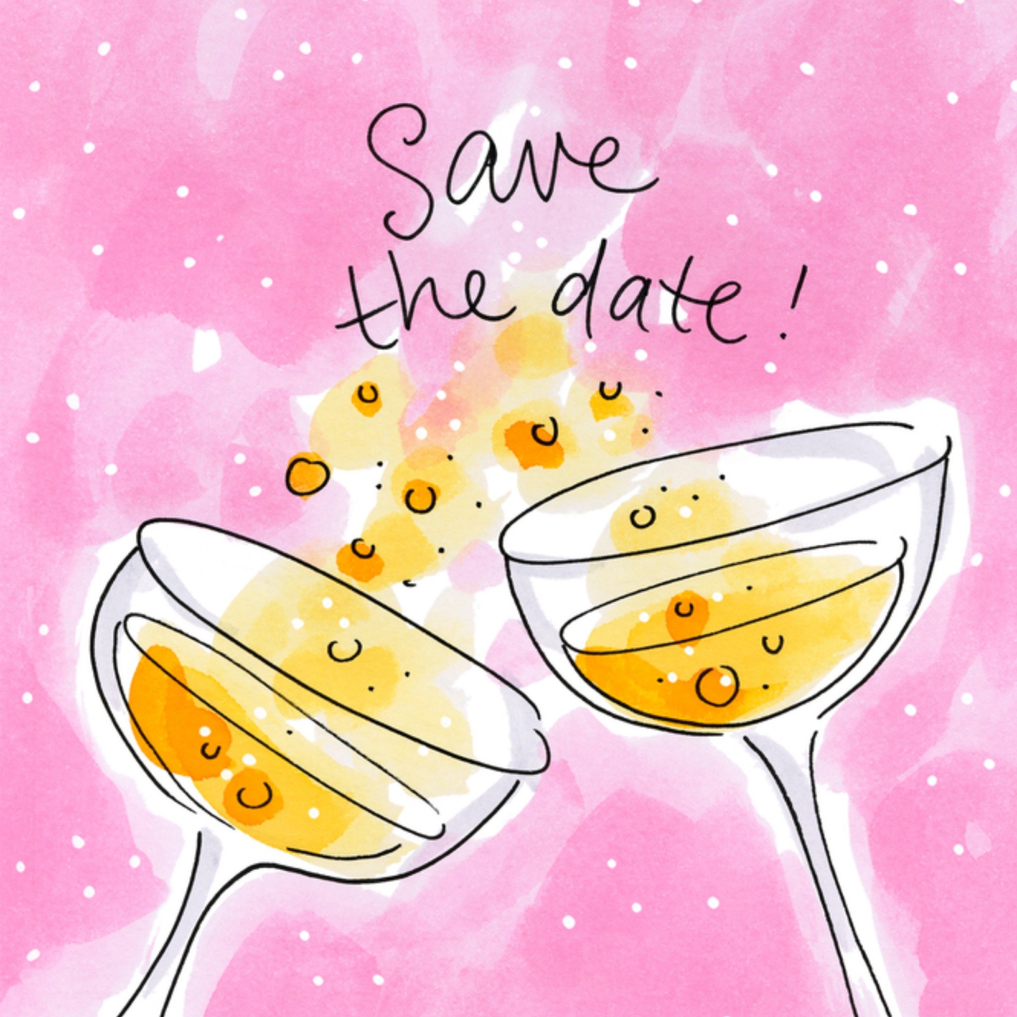Save the date drankjes Vierkante Kaart Blond Amsterdam