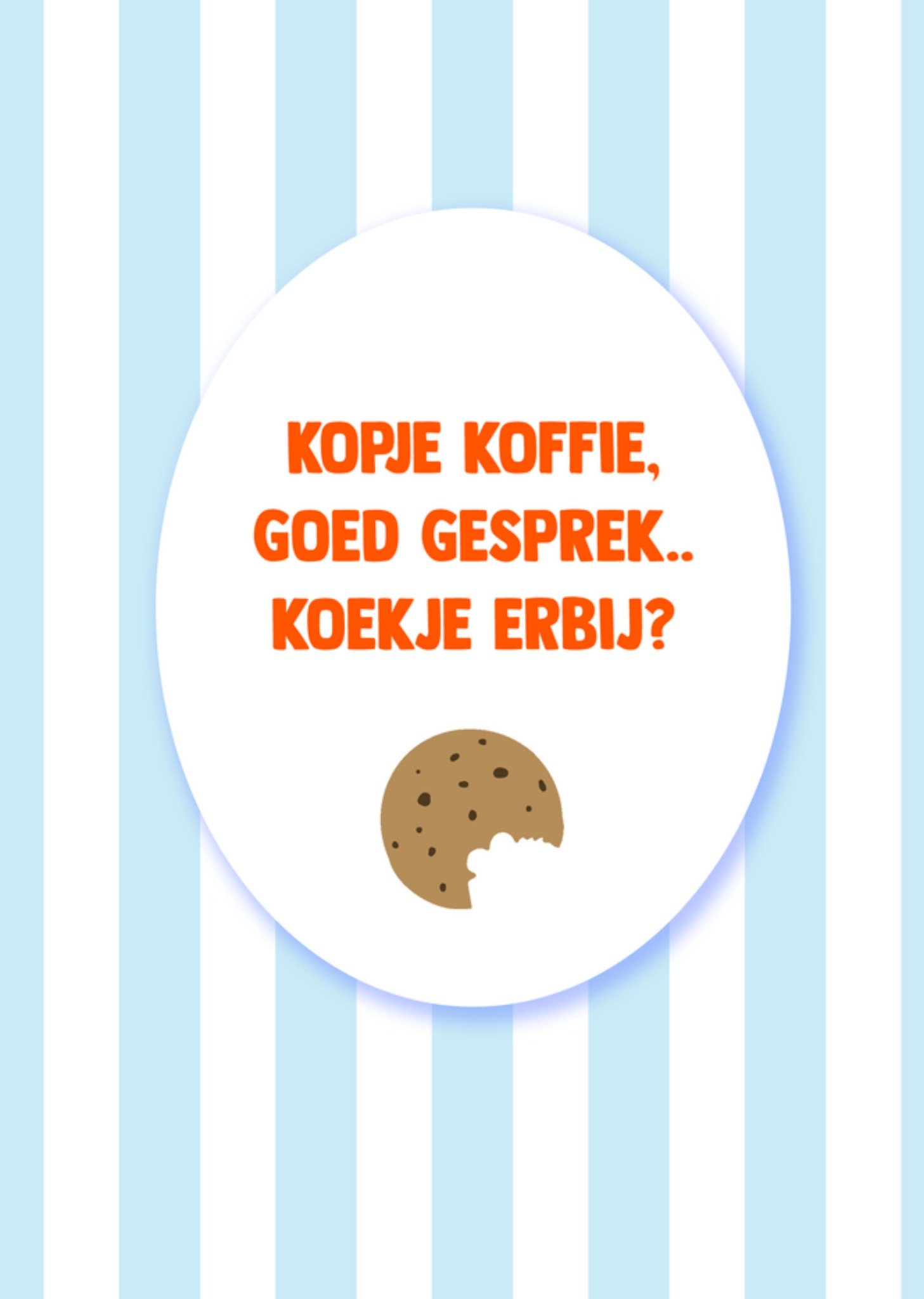 Denken aan kaart Kopje koffie goed gesprek koekje erbij Greetz