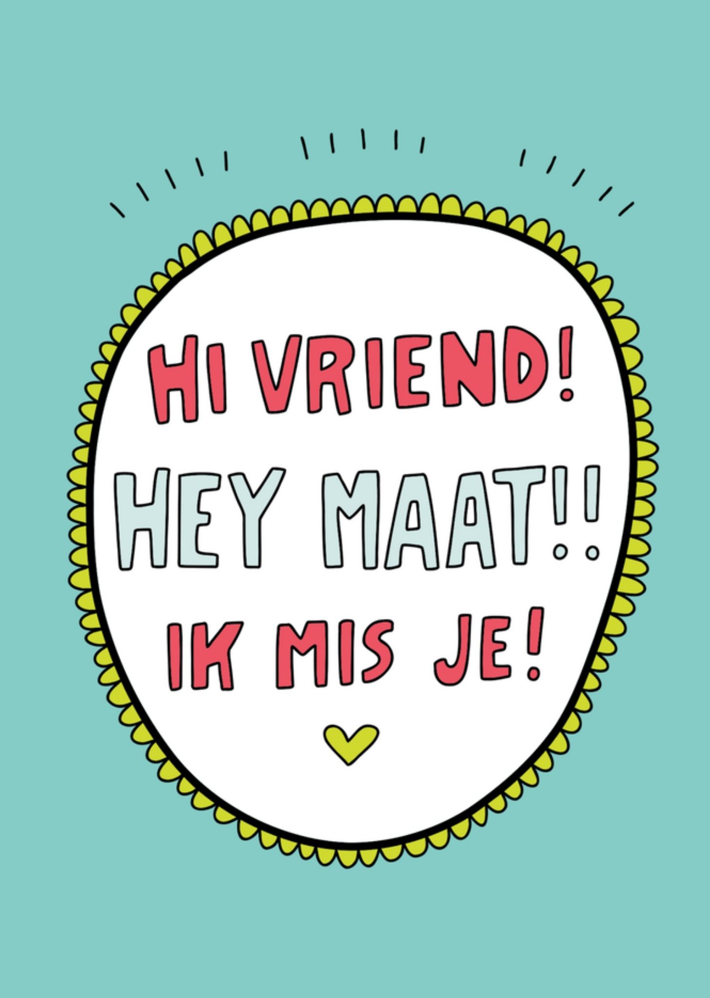 Denken aan kaart vriend Kaart Angela Chick