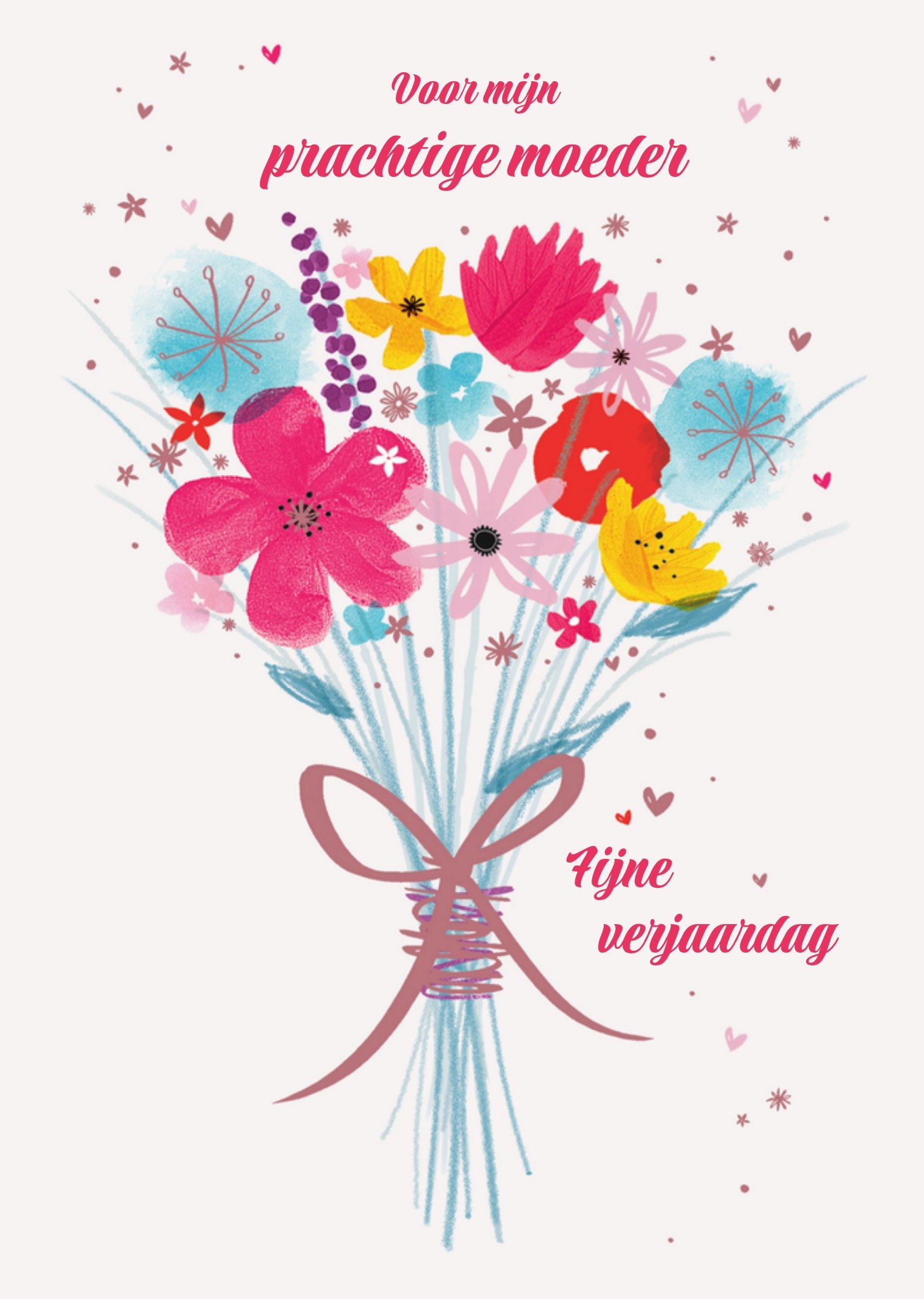 Verjaardag Bloemen Roze Kaart Paperlink