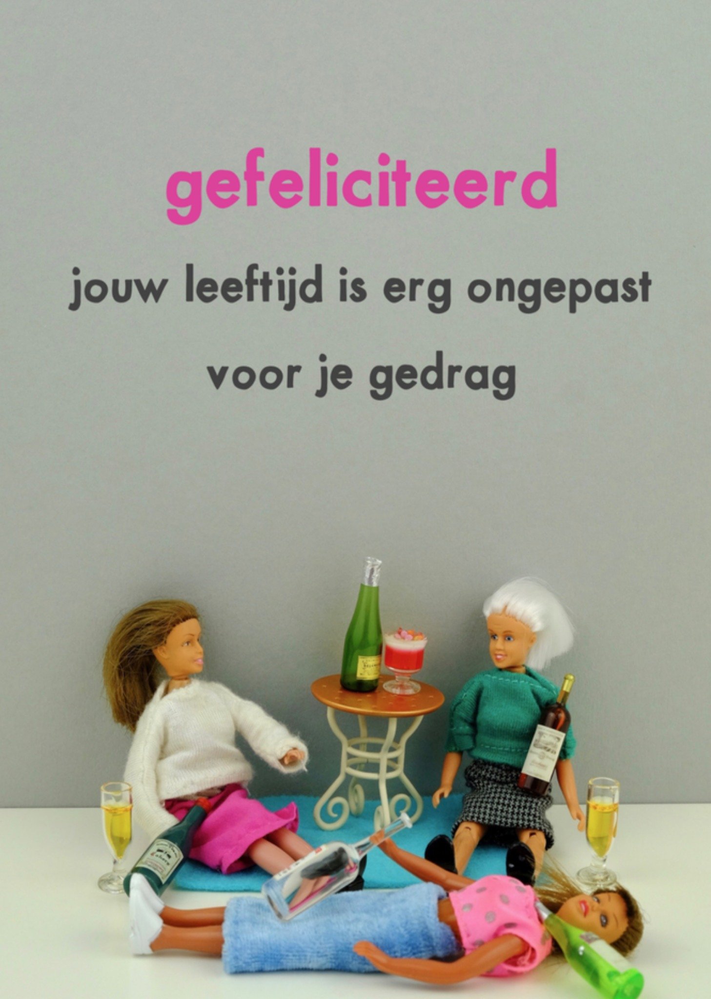 Verjaardagskaart drankjes Kaart Bold and Bright