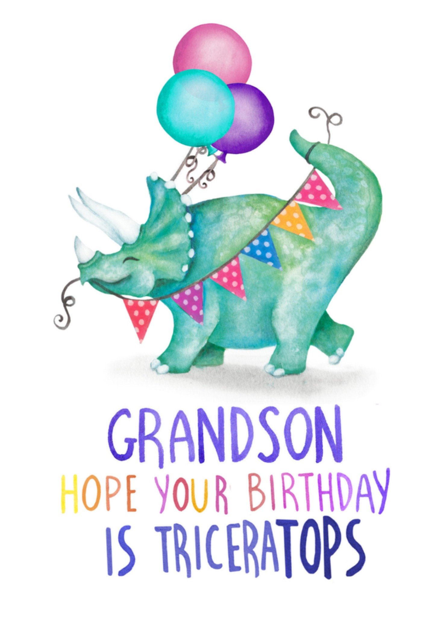 Verjaardagskaart dino kleinzoon Kaart Citrus Bunn