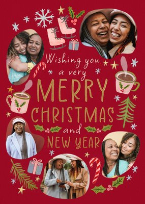Greetz | Kerstkaart | Wishing You A Very Merry Christmas And New Year | Aanpasbare Fotokaart