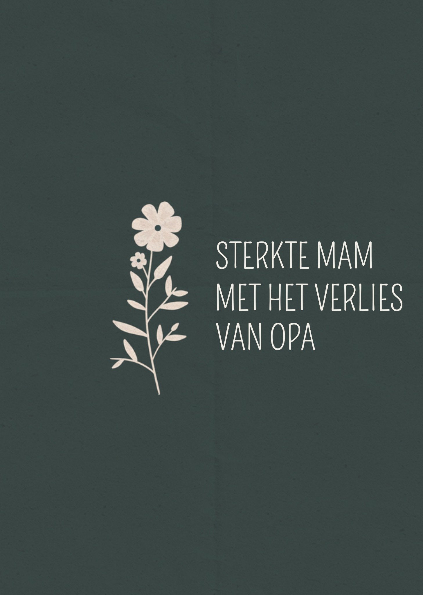 Condoleancekaart Sterkte mam Kaart Greetz