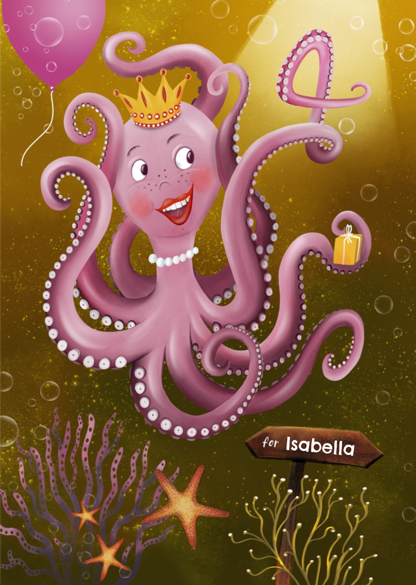 Patricia Hooning Verjaardagskaart Prinses 4 Kaart Fishuals