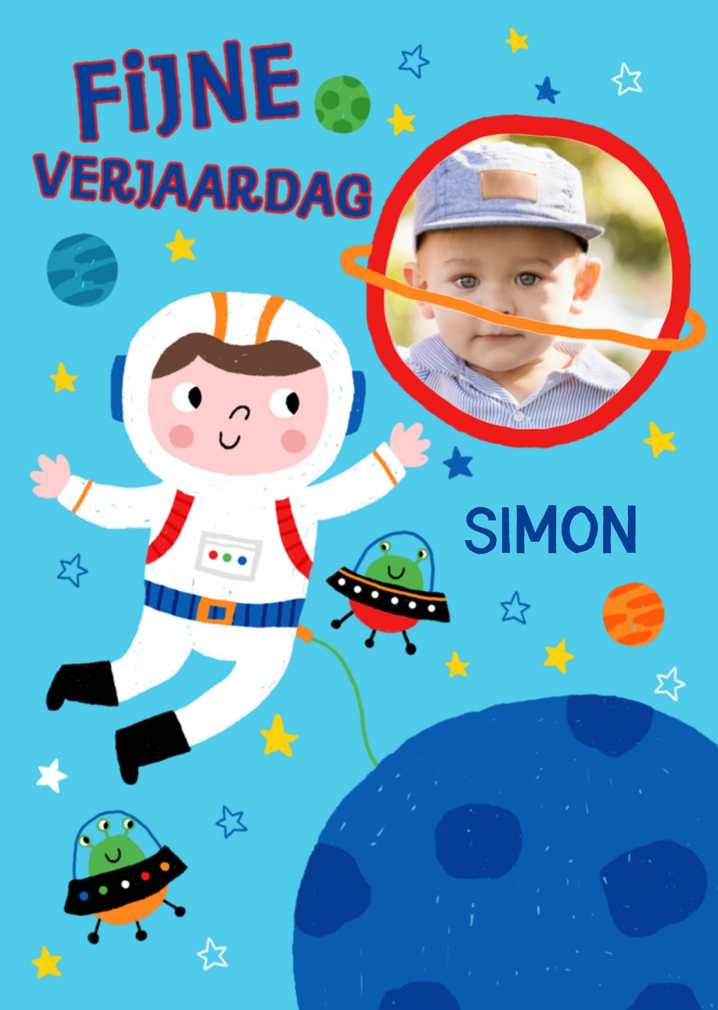 Verjaardagskaart Ruimte Jongen Kaart Greetz