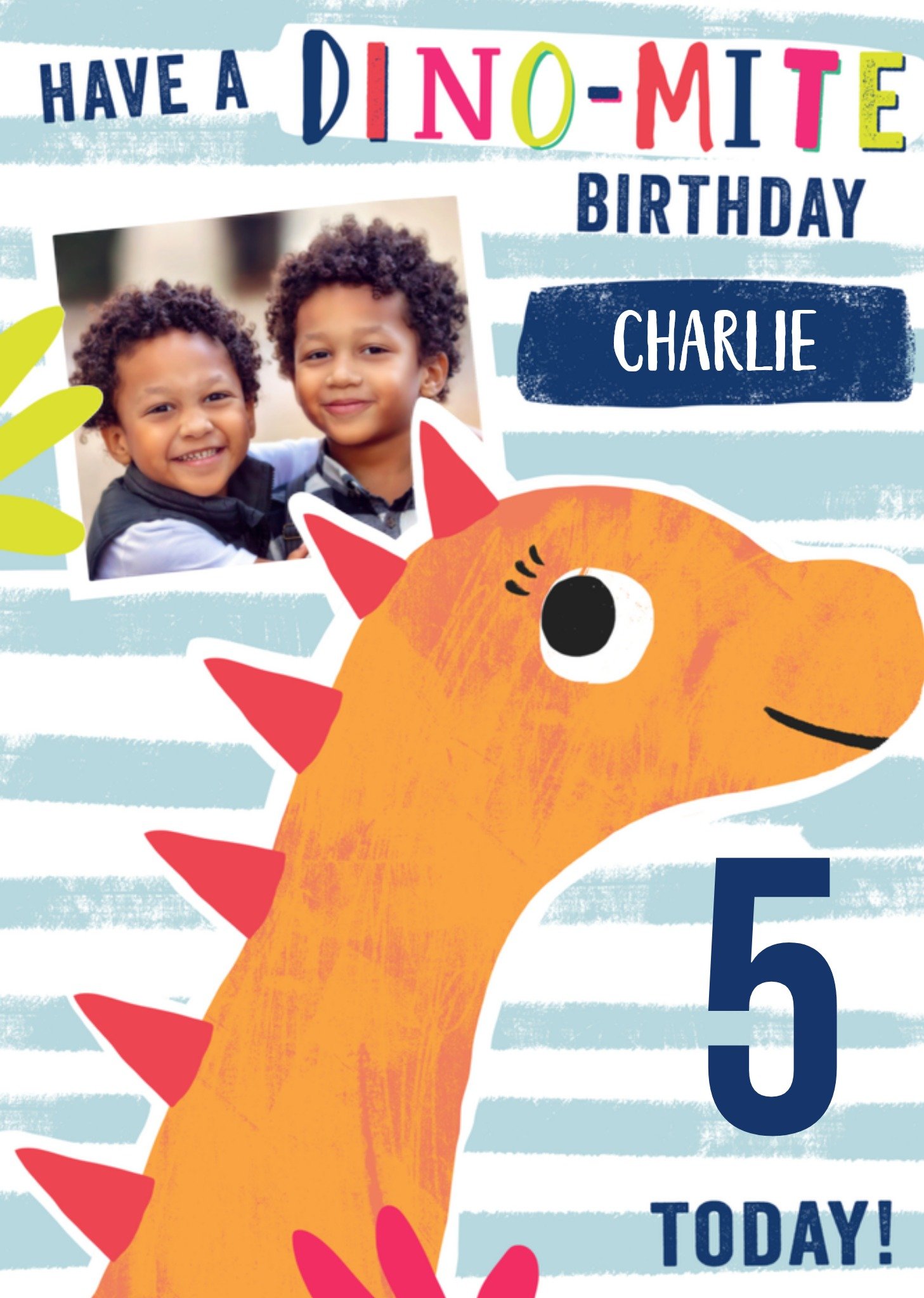 Verjaardagskaart fotokaart dino Kaart Greetz