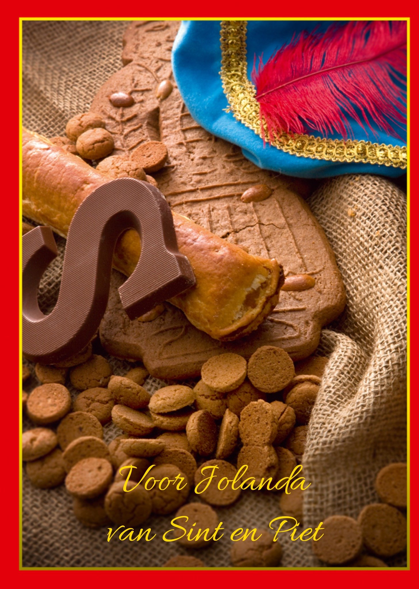 Sinterklaaskaart Pepernoten Paperclip