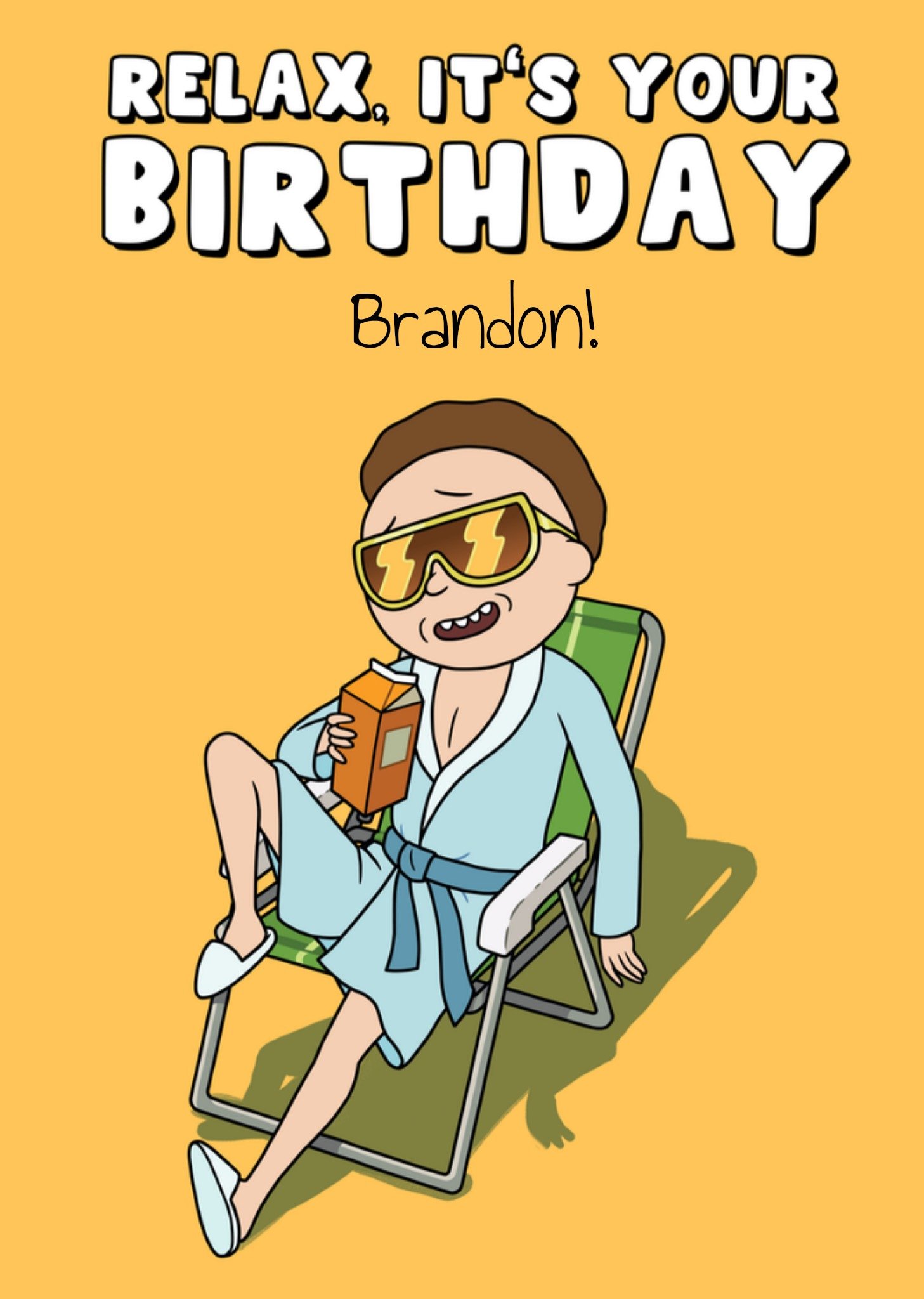 Verjaardagskaart Relax Kaart Rick and Morty