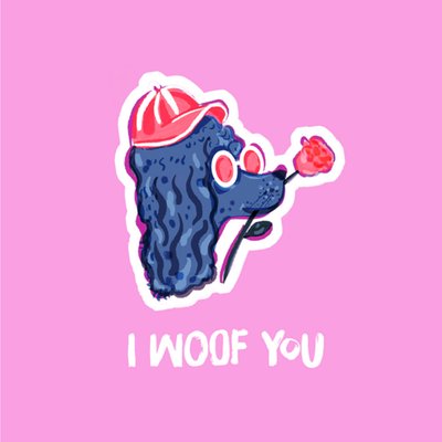 Greetz | Valentijnskaart | I woof you
