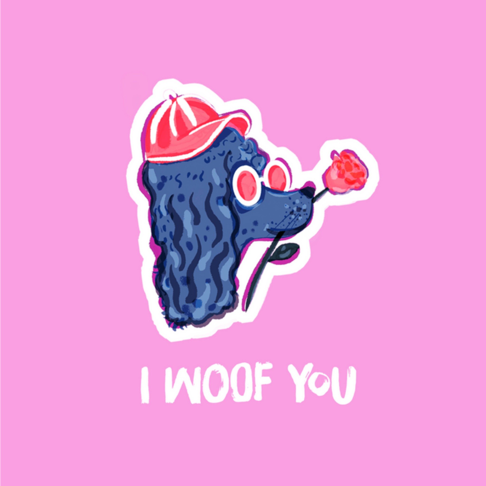Valentijnskaart - I woof you