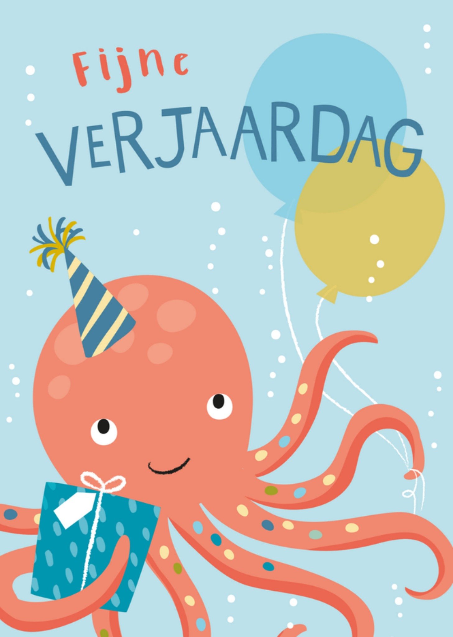 Verjaardagskaart octopus Kaart Klara Hawkins