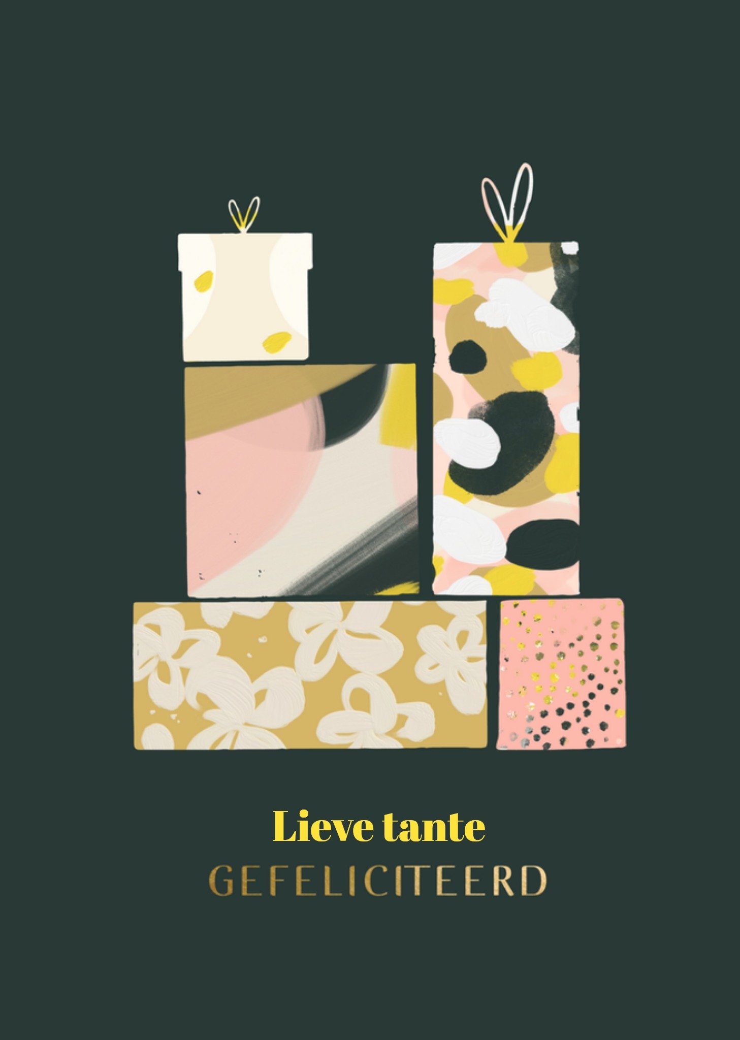 Greetz Verjaardag Abstract Tante Standard Card