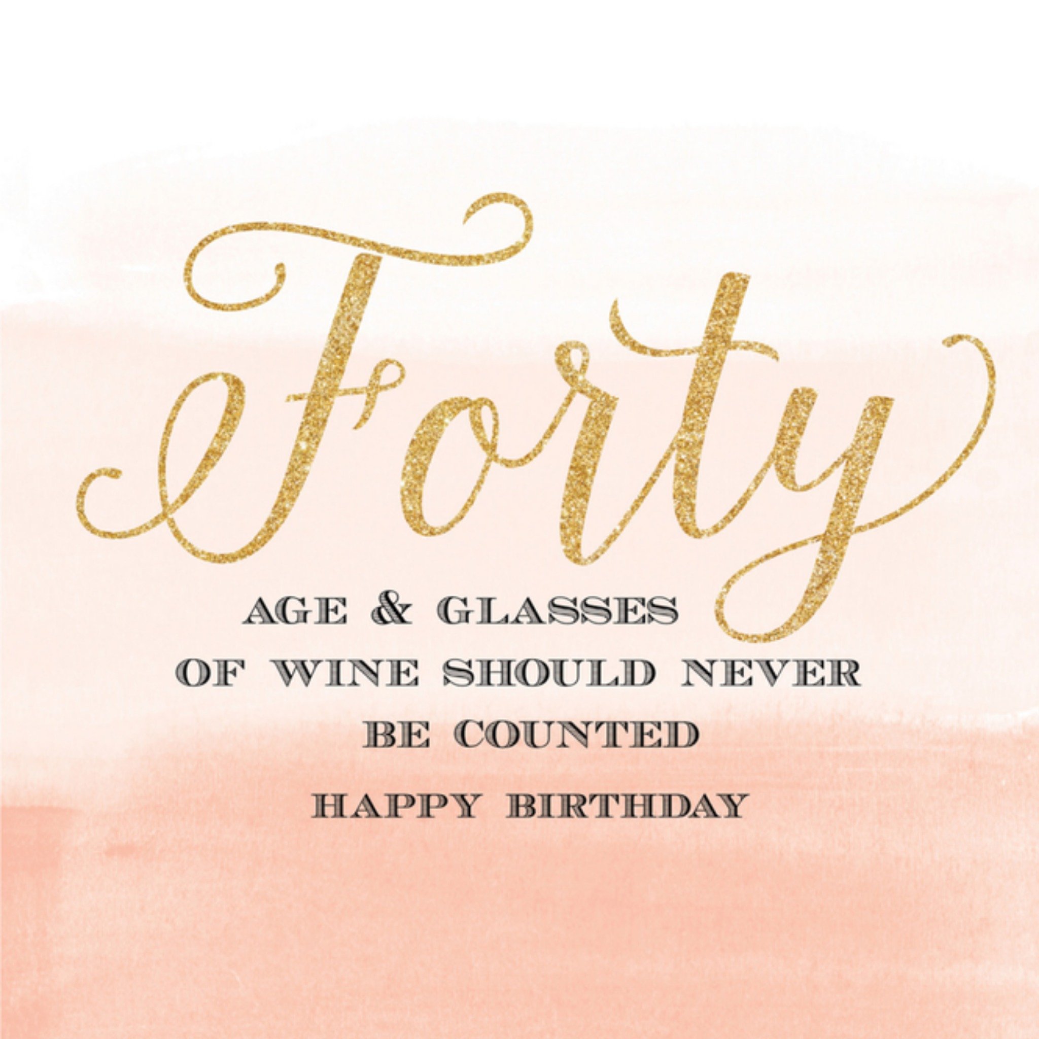 Abacus Cards Abacus Verjaardagskaart veertig Vierkant